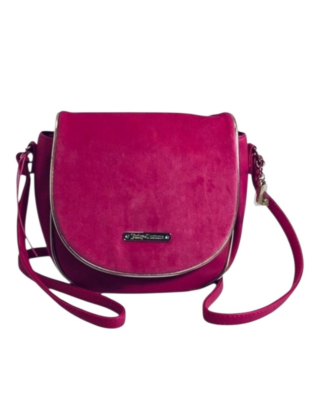 Fuchsia Crossbody Saddle Bag - Women's Shoulder Bag